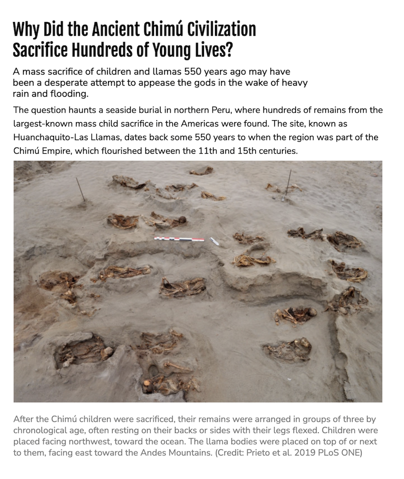 Article on child sacrifice